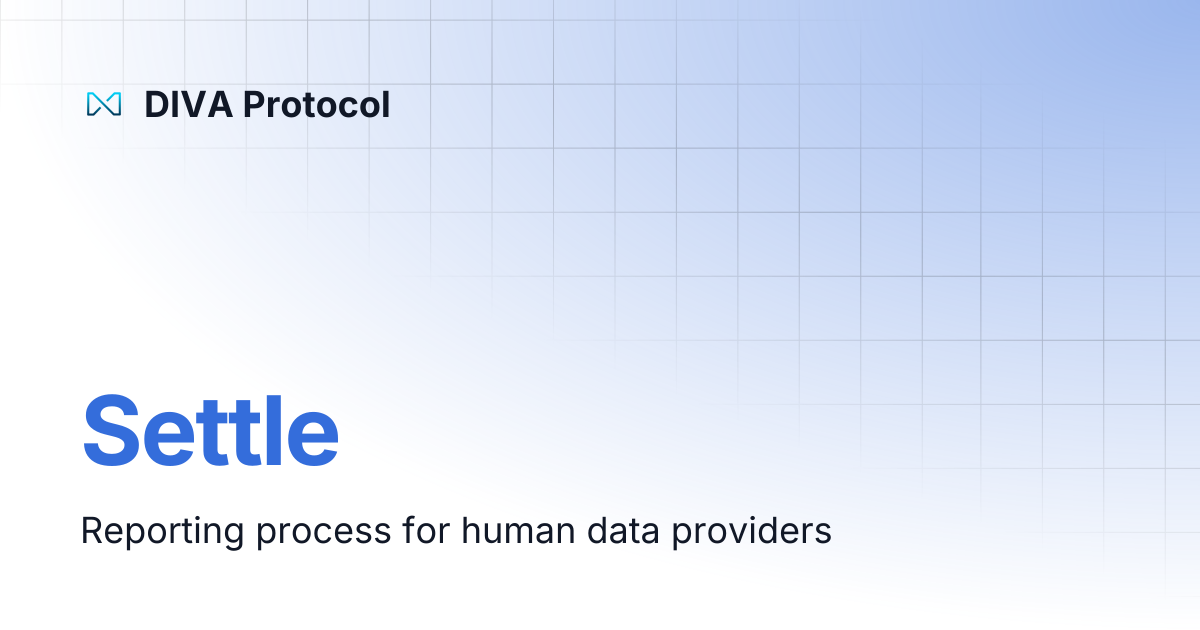 Settle | DIVA Protocol
